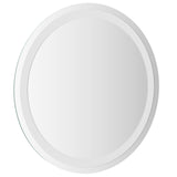 vidaXL LED Badkamerspiegel met spiegel Transparant Ø 40 cm gehard glas