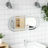 vidaXL LED Badkamerspiegel Transparant 70 x 30 cm gehard glas