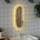 vidaXL LED Badkamerspiegel Transparant 70 x 30 cm gehard glas