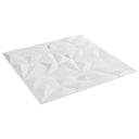 vidaXL Wandpanelen 12 pcs Diamond Wit 50 x 50 cm XPS Schuim