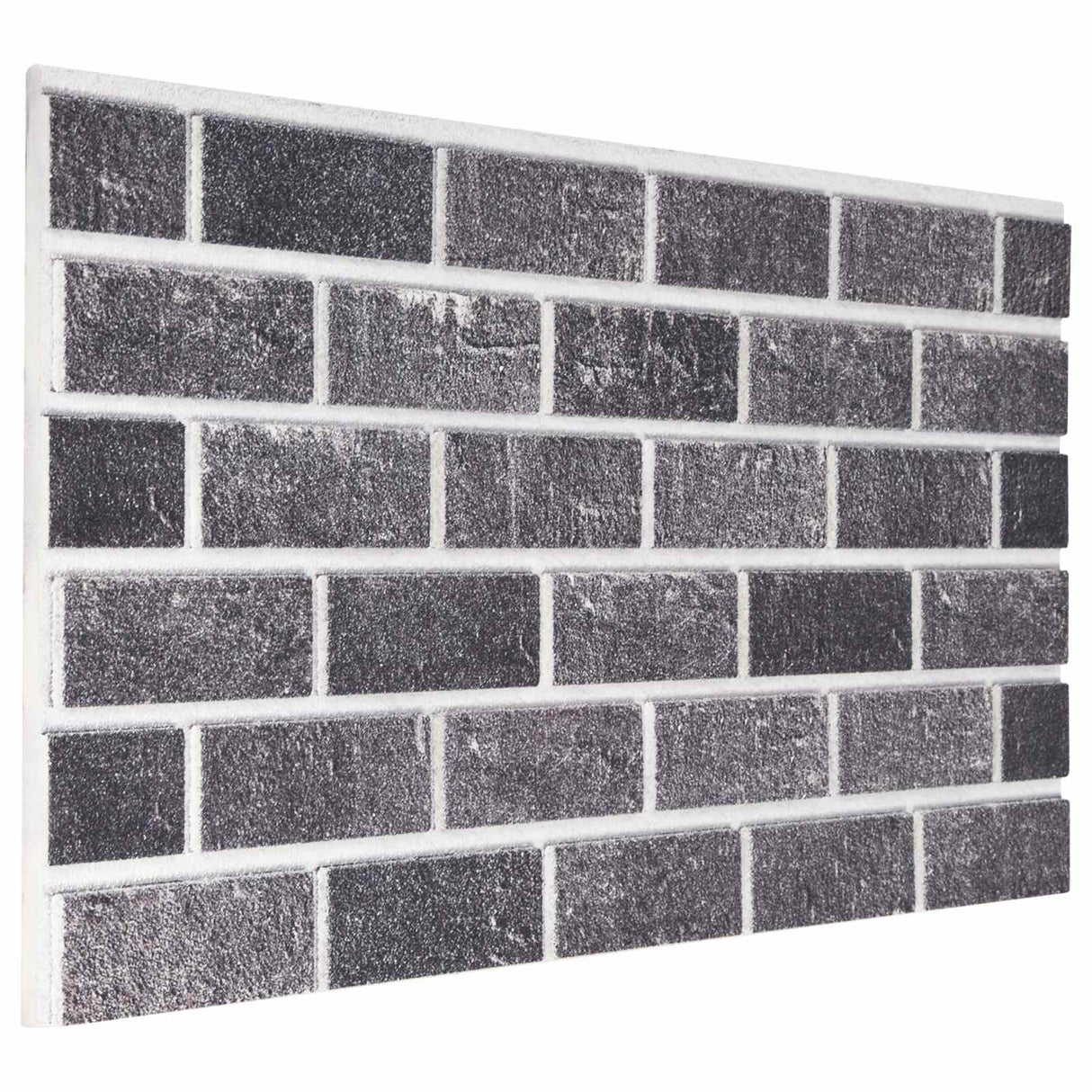 vidaXL Wall Panels 10 pcs Dark Brown and White 100 x 50 cm EPS Foam