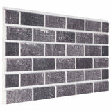 vidaXL Wall Panels 10 pcs Dark Brown and White 100 x 50 cm EPS Foam