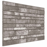 vidaXL Wall Panels 10 pcs Dark Brown and White 100 x 50 cm EPS Foam