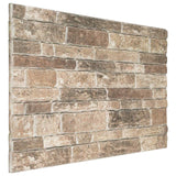 vidaXL Wall Panels 10 pcs Dark Brown and White 100 x 50 cm EPS Foam