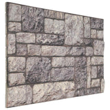 vidaXL Wall Panels 10 pcs Dark Brown and White 100 x 50 cm EPS Foam