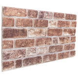 vidaXL Wall Panels 10 pcs Dark Brown and White 100 x 50 cm EPS Foam