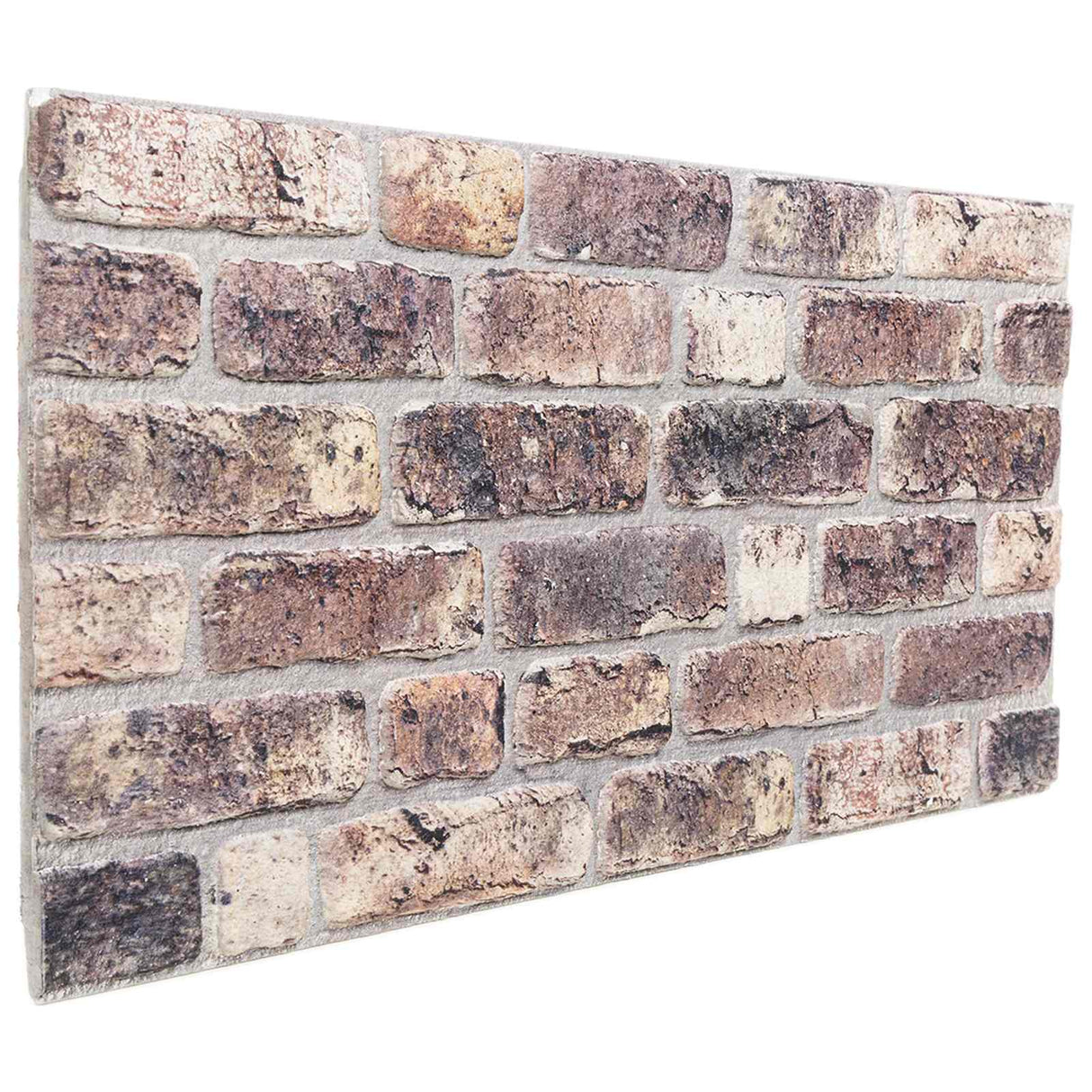 vidaXL Wall Panels 10 pcs Dark Brown and White 100 x 50 cm EPS Foam