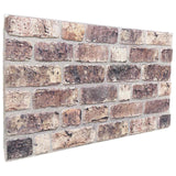 vidaXL Wall Panels 10 pcs Dark Brown and White 100 x 50 cm EPS Foam