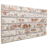 vidaXL Wall Panels 10 pcs Dark Brown and White 100 x 50 cm EPS Foam