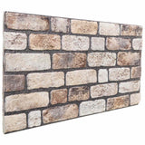vidaXL Wall Panels 10 pcs Dark Brown and White 100 x 50 cm EPS Foam