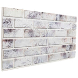 vidaXL Wall Panels 10 pcs Dark Brown and White 100 x 50 cm EPS Foam