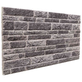 vidaXL Wall Panels 10 pcs Dark Brown and White 100 x 50 cm EPS Foam