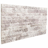 vidaXL Wall Panels 10 pcs Dark Brown and White 100 x 50 cm EPS Foam