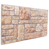 vidaXL Wall Panels 10 pcs Dark Brown and White 100 x 50 cm EPS Foam
