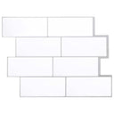 vidaXL Subway tegel 10 pcs Wit Grijs 29 x 21 cm Polyurethaan en PET