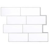 vidaXL Subway tegel 10 pcs Wit Grijs 29 x 21 cm Polyurethaan en PET