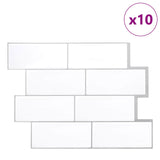 vidaXL Subway tegel 10 pcs Wit Grijs 29 x 21 cm Polyurethaan en PET