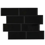 vidaXL Subway tegel 10 pcs Wit Grijs 29 x 21 cm Polyurethaan en PET