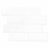 vidaXL Subway tegel 10 pcs Wit Grijs 29 x 21 cm Polyurethaan en PET