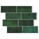 vidaXL Subway tegel 10 pcs Wit Grijs 29 x 21 cm Polyurethaan en PET