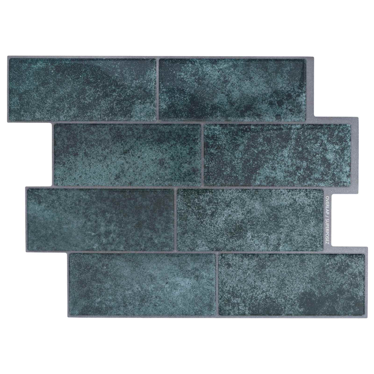 vidaXL Subway tegel 10 pcs Wit Grijs 29 x 21 cm Polyurethaan en PET