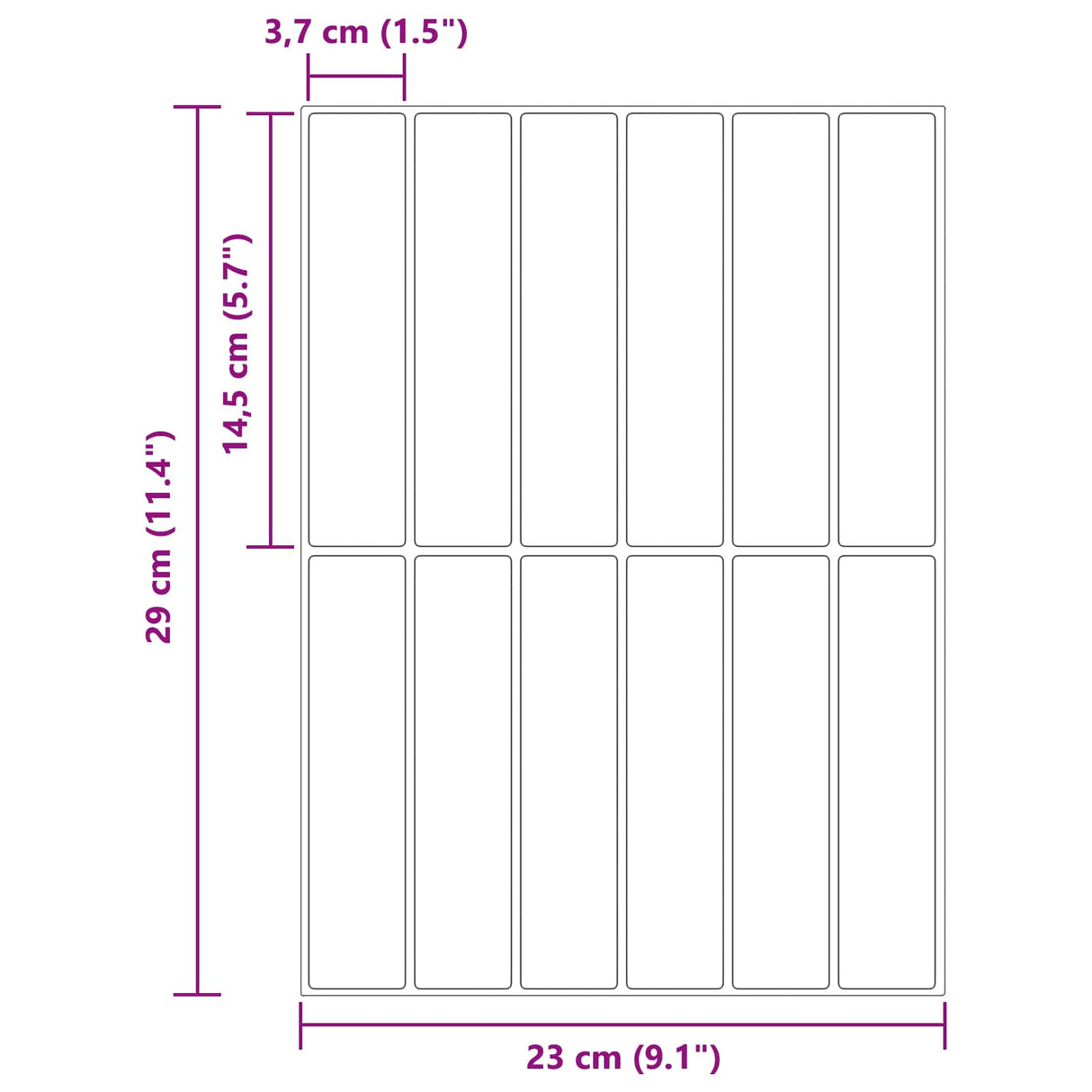 vidaXL Rechthoekige Tegel 10 pcs Donkergroen 29 x 23 x 0,08 cm