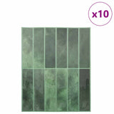 vidaXL Rechthoekige Tegel 10 pcs Donkergroen 29 x 23 x 0,08 cm