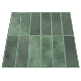 vidaXL Rechthoekige Tegel 10 pcs Donkergroen 29 x 23 x 0,08 cm
