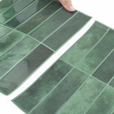 vidaXL Rechthoekige Tegel 10 pcs Donkergroen 29 x 23 x 0,08 cm