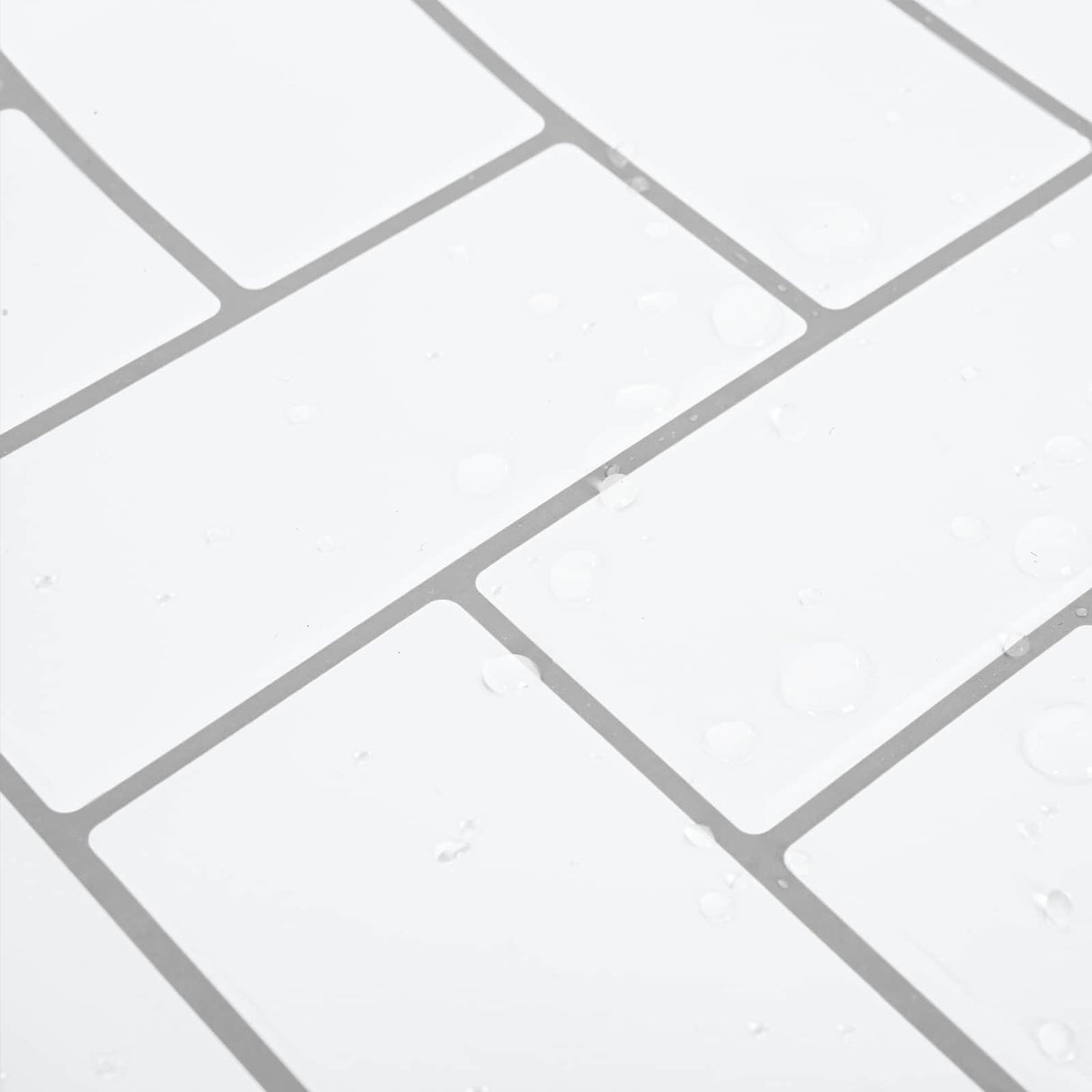 vidaXL Herringbone Tile 10 pcs White Grey 30 x 30 cm Polyurethane and PET