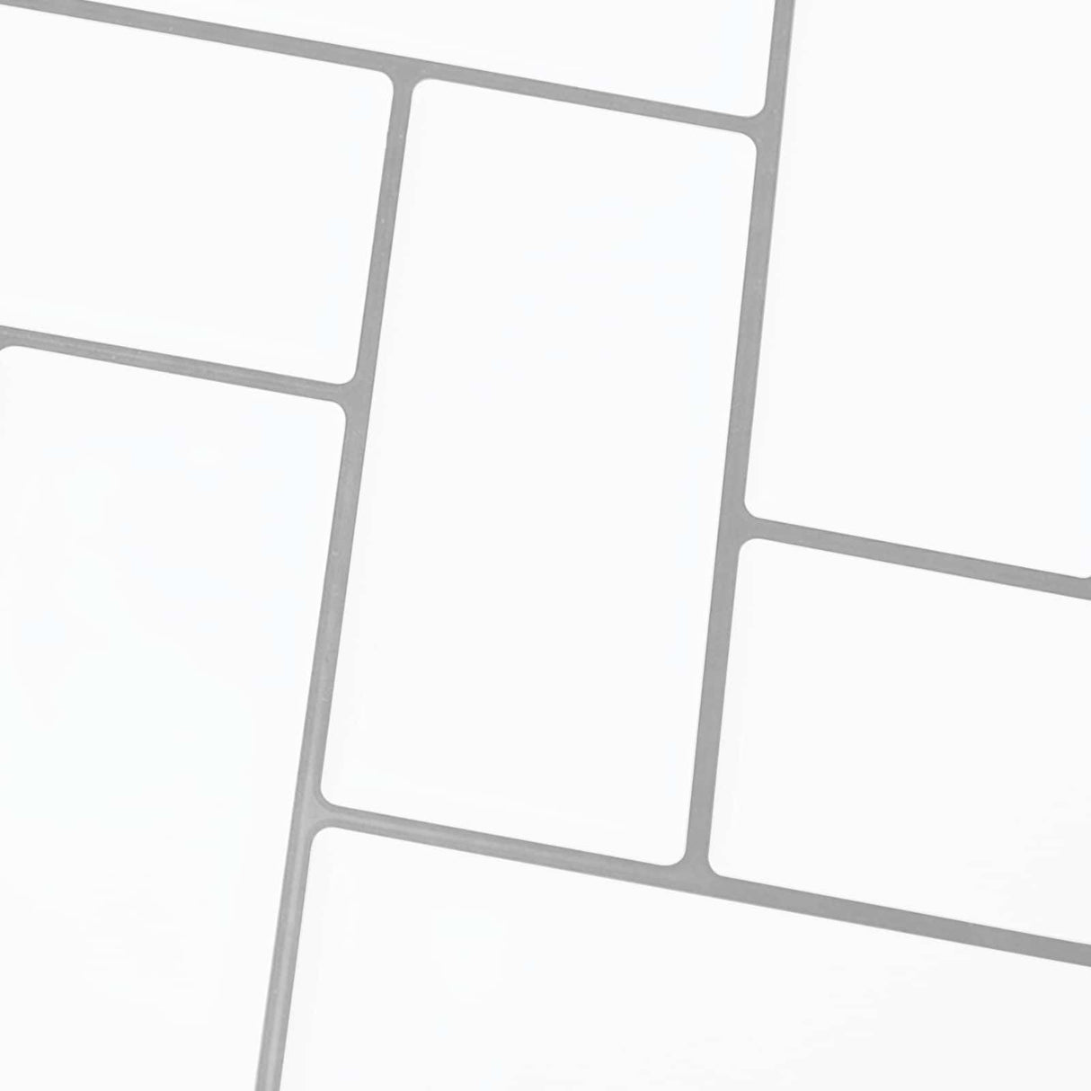 vidaXL Herringbone Tile 10 pcs White Grey 30 x 30 cm Polyurethane and PET