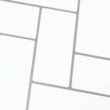 vidaXL Herringbone Tile 10 pcs White Grey 30 x 30 cm Polyurethane and PET