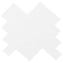 vidaXL Herringbone Tile 10 pcs White Grey 30 x 30 cm Polyurethane and PET
