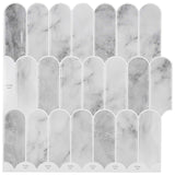vidaXL Veer Tegel 10 pcs Grijs Marmer 30 x 30 cm Polyurethaan en PET