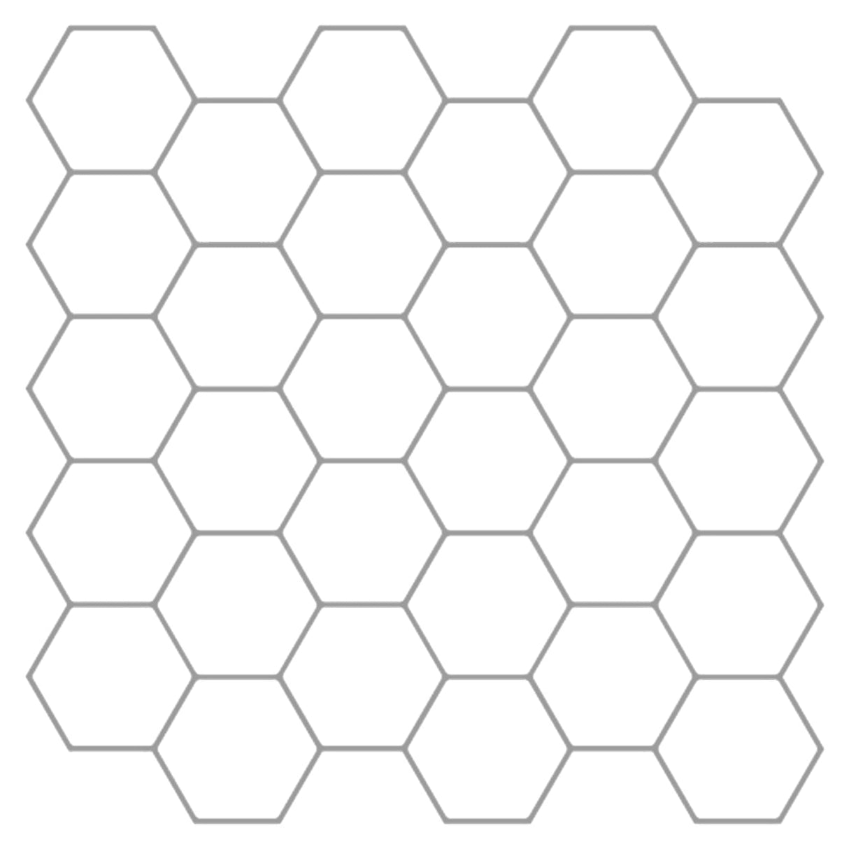 vidaXL Hexagon Tegel 10 pcs Wit Grijs 30 x 30 cm Polyurethaan en PET