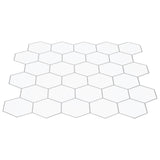 vidaXL Hexagon Tegel 10 pcs Wit Grijs 30 x 30 cm Polyurethaan en PET
