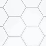 vidaXL Hexagon Tegel 10 pcs Wit Grijs 30 x 30 cm Polyurethaan en PET