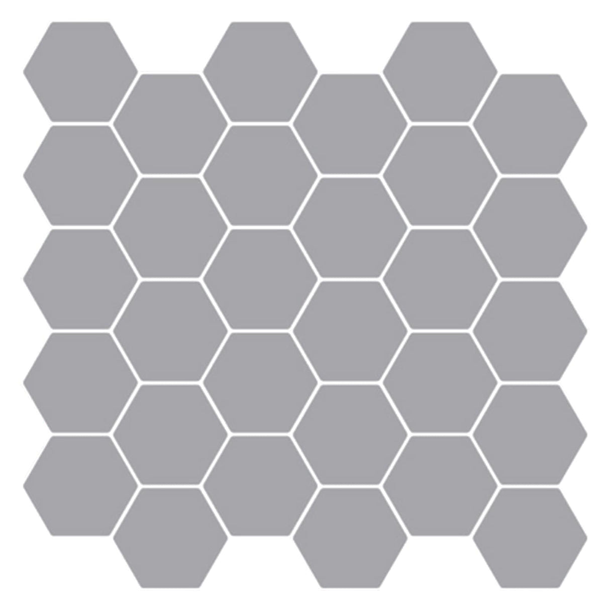 vidaXL Hexagon Tegel 10 pcs Wit Grijs 30 x 30 cm Polyurethaan en PET