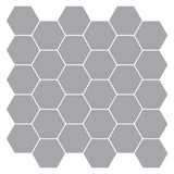 vidaXL Hexagon Tegel 10 pcs Wit Grijs 30 x 30 cm Polyurethaan en PET