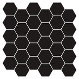 vidaXL Hexagon Tegel 10 pcs Wit Grijs 30 x 30 cm Polyurethaan en PET