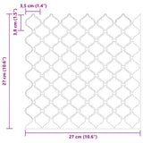vidaXL Lanturn Tegel 10 pcs Wit 27 x 27 cm Polyurethaan en PET