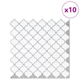 vidaXL Lanturn Tegel 10 pcs Wit 27 x 27 cm Polyurethaan en PET