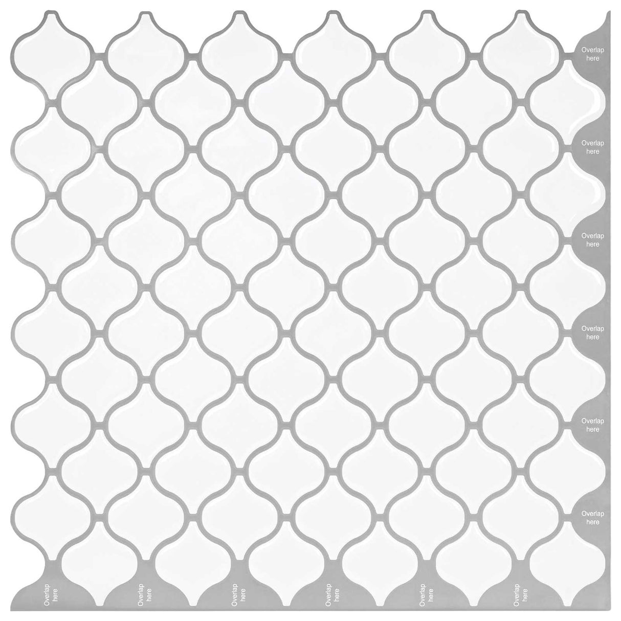 vidaXL Lanturn Tegel 10 pcs Wit 27 x 27 cm Polyurethaan en PET