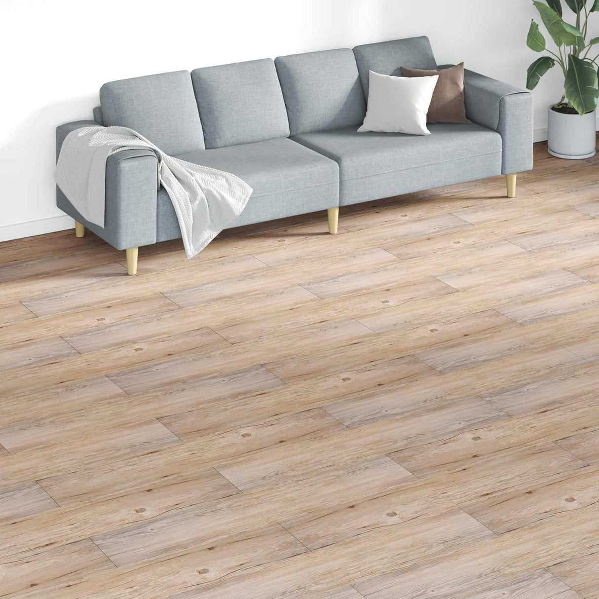 vidaXL Vloerplanken 18 pcs Bois brut 5,26 m² PVC