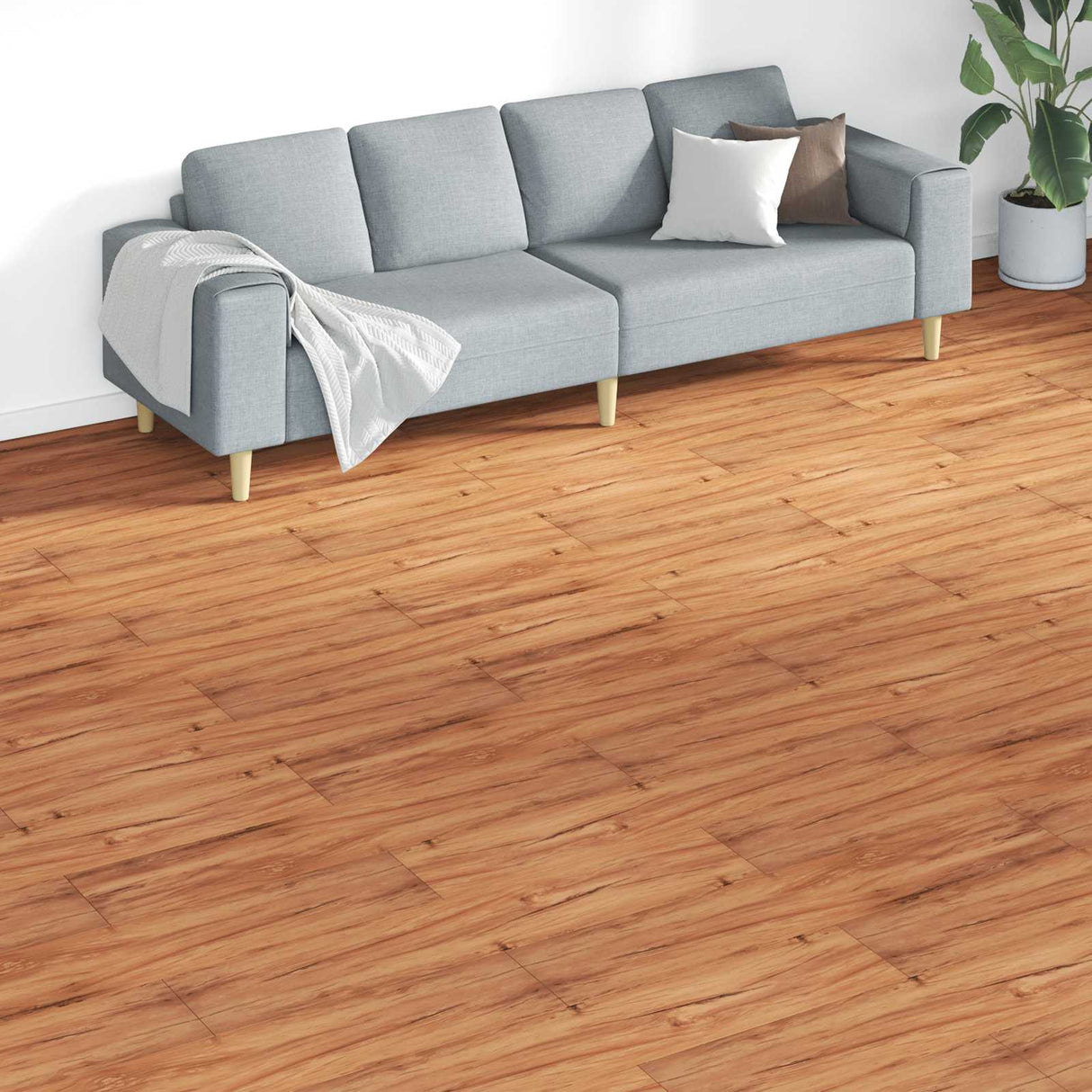 vidaXL Vloerplanken 18 pcs Bois brut 5,26 m² PVC
