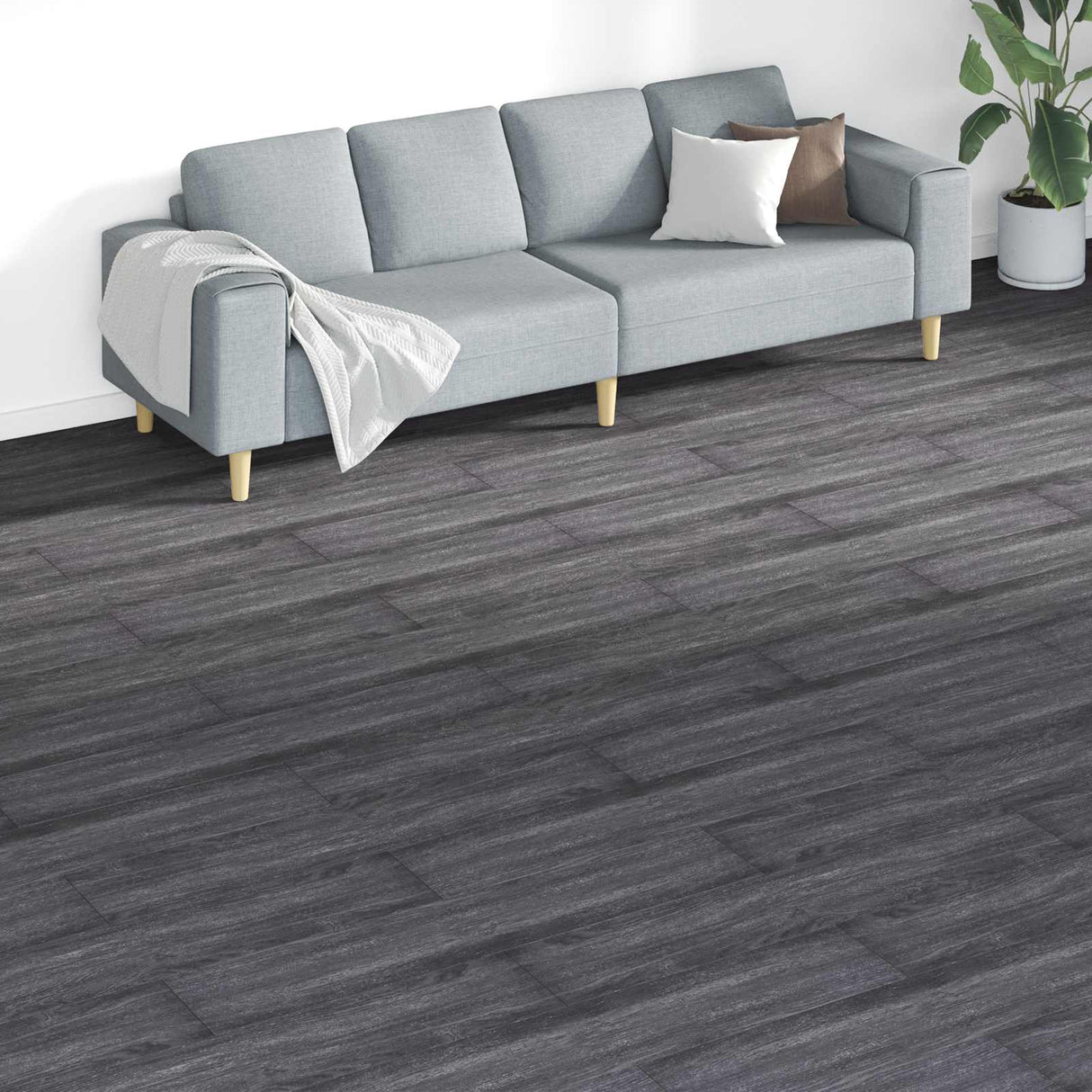 vidaXL Vloerplanken 18 pcs Bois brut 5,26 m² PVC