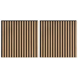 vidaXL Wandpanelen 2 pcs Naturel 60,5 x 60 cm