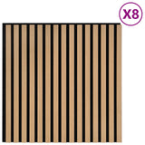 vidaXL Wandpanelen 8 pcs Naturel 60,5 x 60 cm