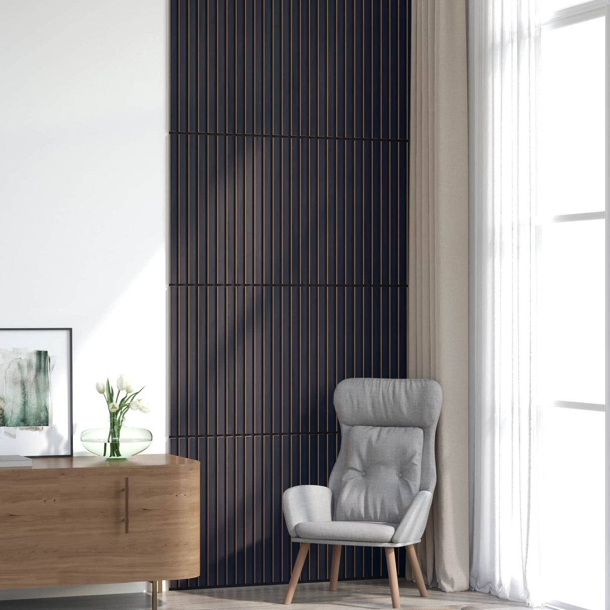 vidaXL Wandpanelen 8 pcs Naturel 60,5 x 60 cm