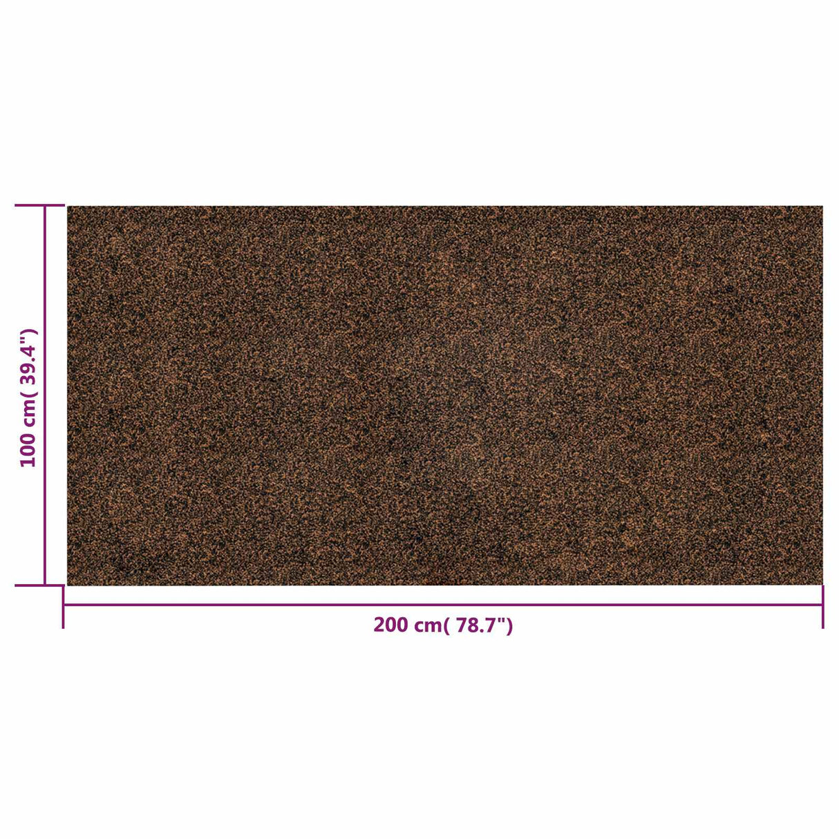 vidaXL Kurkrol Bruin 200 x 100 cm Kurk en Rubber